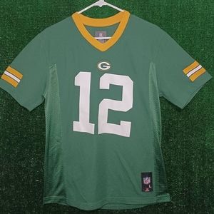 Pre Owned: Aaron Rodgers Green Bay Packers NFL Jersey Youth Large 14/16L